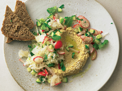 Hummus mit Krautsalat -vegan-