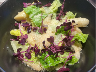 Spargelgraupen mit Salat